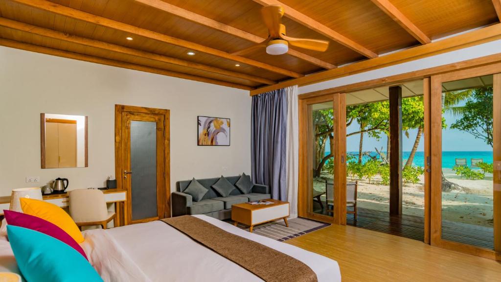 Widok na Fiyavalhu Maldives